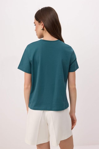 Camiseta regular fit - Verde oscuro