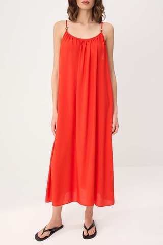 Vestido midi - Rojo