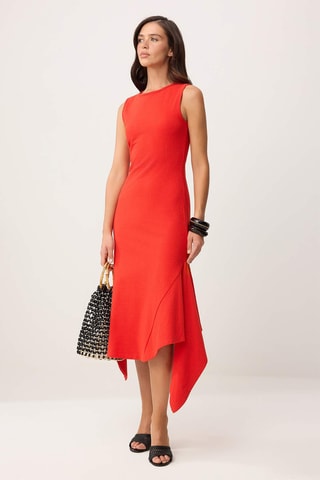 Vestido midi - Rojo