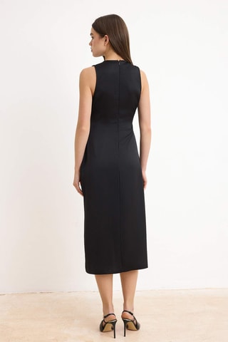 Vestido cruzado - Negro
