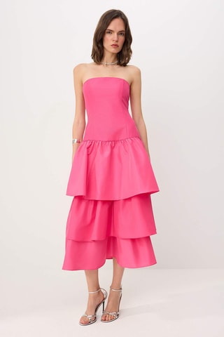 Vestido bustier - Fucsia