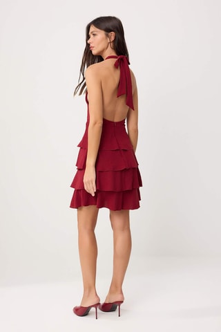 Robe volantée - Bordeaux