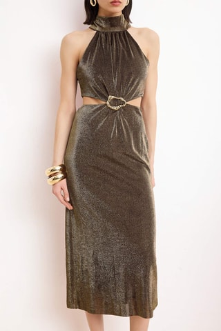 Vestido midi - Dorado