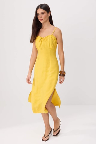 Robe midi - Moutarde