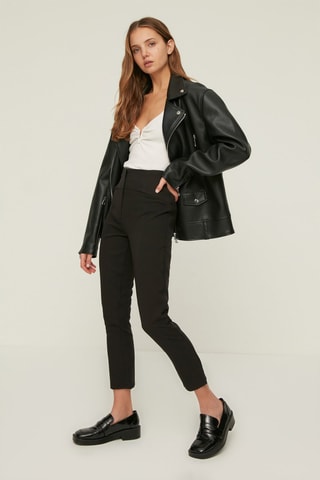 Pantalon carotte 7/8 - Noir