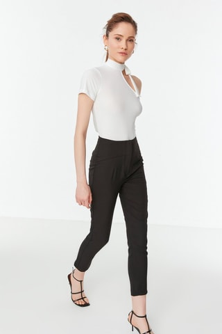 Pantalon carotte 7/8 - Noir