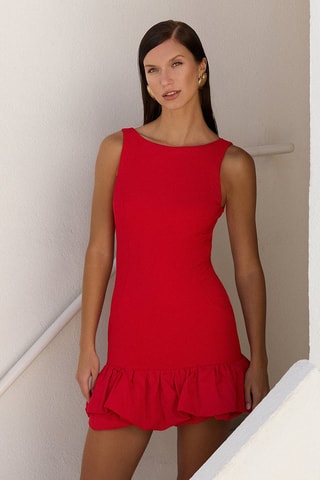 Robe fourreau - Rouge