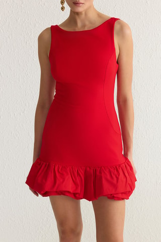 Robe fourreau - Rouge