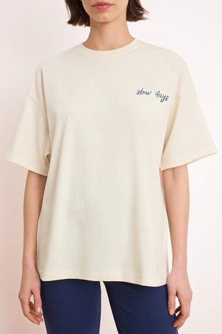 Camiseta oversize - Crudo