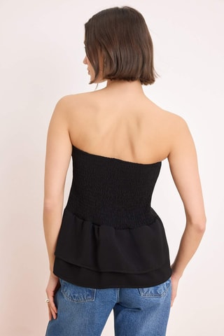 Top bustier - Negro