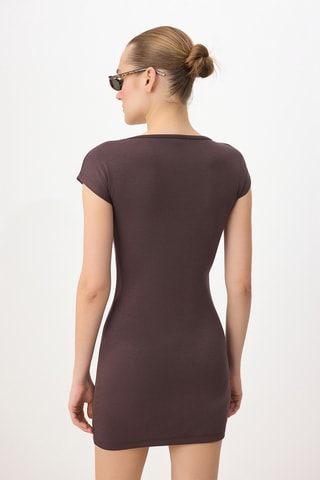 Vestido de tubo - Marrón