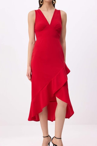 Vestido midi - Rojo