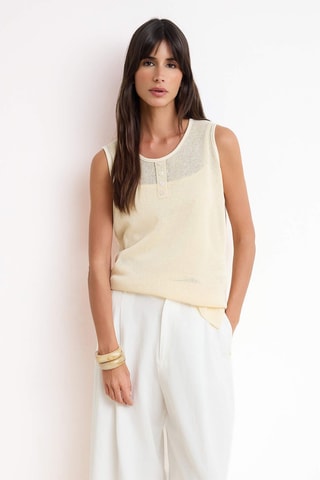 Top y pantalón de tiro alto - Crudo