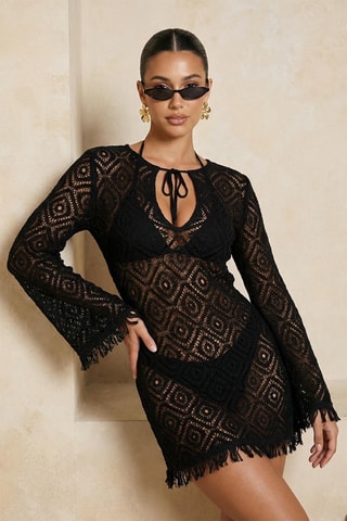 Vestido de playa - Negro