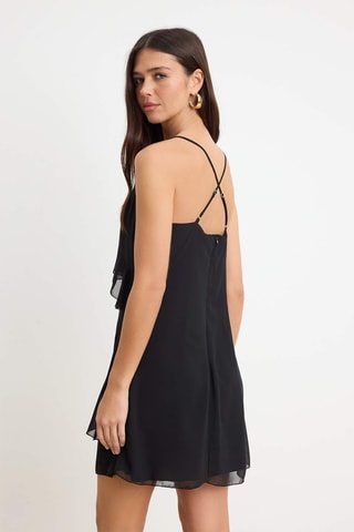 Vestido avolantado - Negro