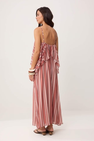 Robe longue - Rose et multicolore