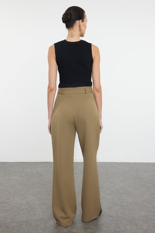 Pantalon wide legs - Kaki