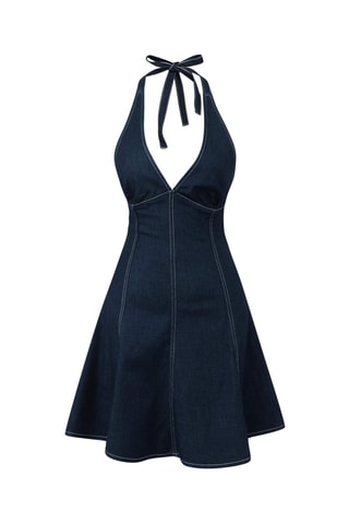 Robe trapèze en jean - Bleu foncé