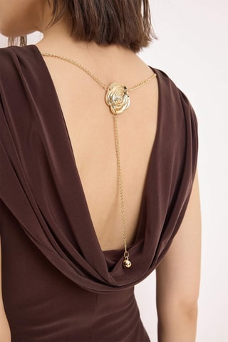 Robe midi - Marron