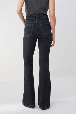 Jean flare taille haute - Anthracite