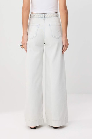 Jean wide legs taille haute - Bleu clair