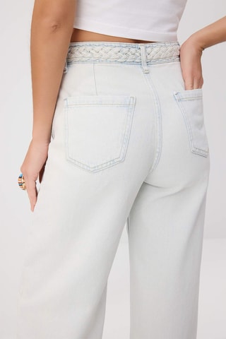 Jean wide legs taille haute - Bleu clair