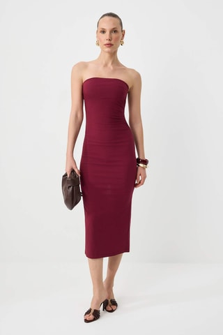 Robe bustier - Bordeaux