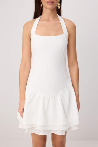 Robe volantée - Écru