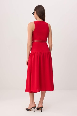 Robe midi - Rouge