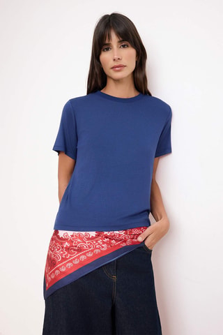 Camiseta regular fit - Azul marino