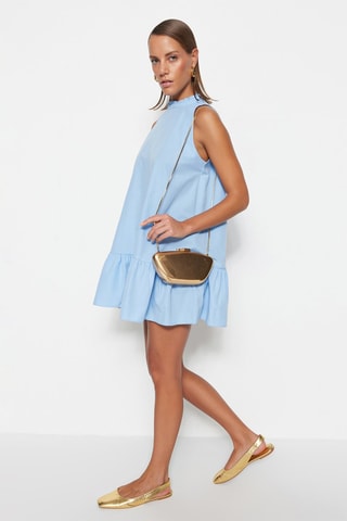 Robe taille basse - Bleu