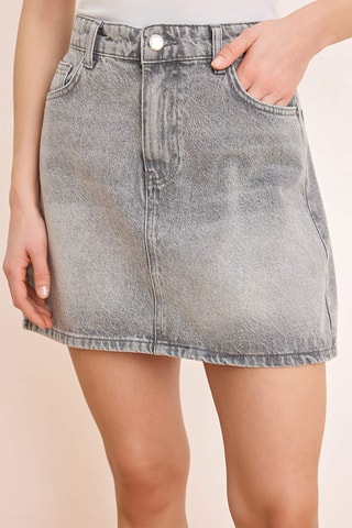 Minifalda vaquera - Gris