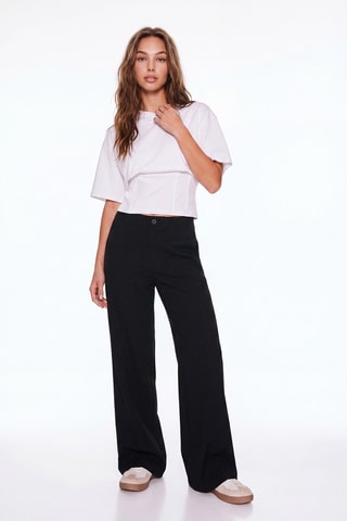 Pantalón wide leg - Negro