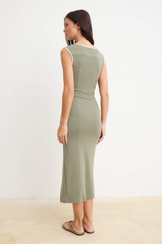 Vestido de tubo - Caqui