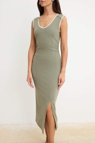 Vestido de tubo - Caqui