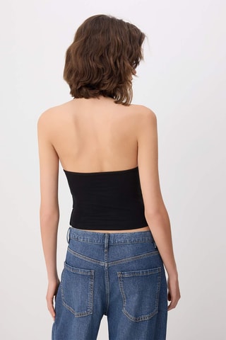 Top drapeado - Negro