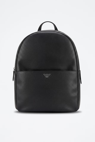 Sac à dos en cuir - Noir - Emporio Armani