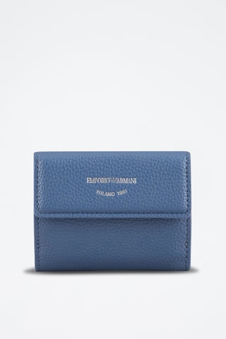 Portefeuille en cuir de mouton - Ciel - Emporio Armani