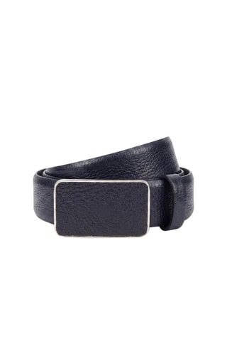 Ceinture en cuir de veau - Noir - Emporio Armani