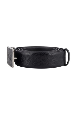 Ceinture en cuir de veau - Noir - Emporio Armani