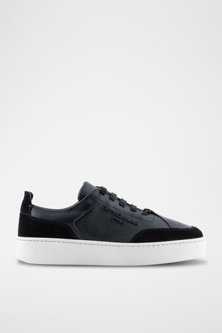 Baskets en cuir - Noir - Emporio Armani