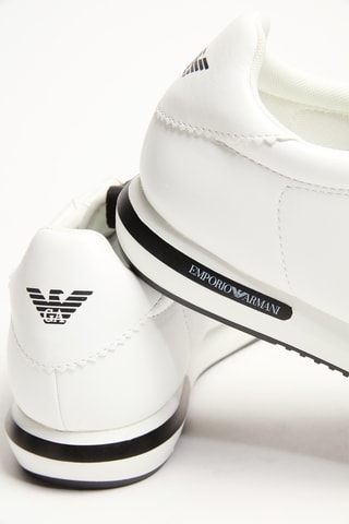 Baskets en cuir - Blanc - Emporio Armani