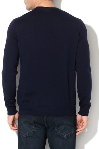 Pull en laine vierge - Bleu marine - Emporio Armani