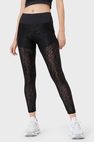Legging bi-matière taille haute - Noir