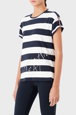 T-shirt - Blanc et bleu marine