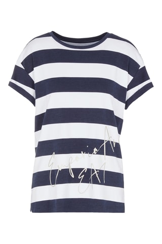 T-shirt - Blanc et bleu marine