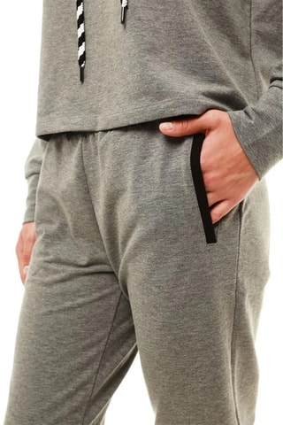 Sweat à capuche et pantalon - Gris clair chiné