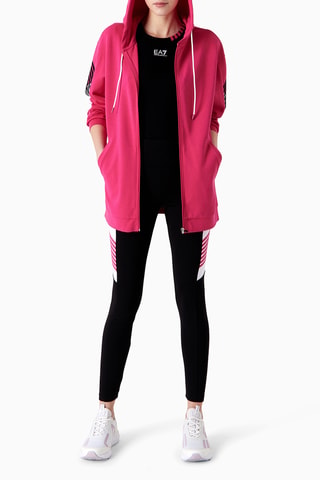 Sweat à capuche et Legging - Fuchsia et noir