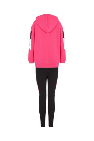 Sweat à capuche et Legging - Fuchsia et noir