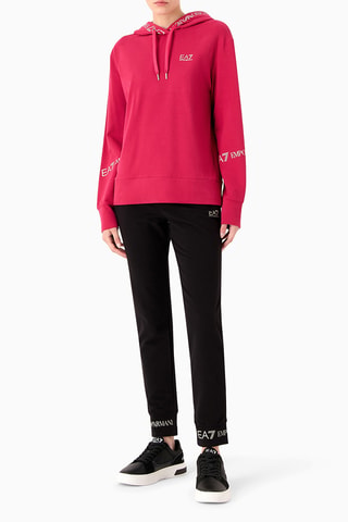 Sweat à capuche et jogging taille haute - Rouge et noir